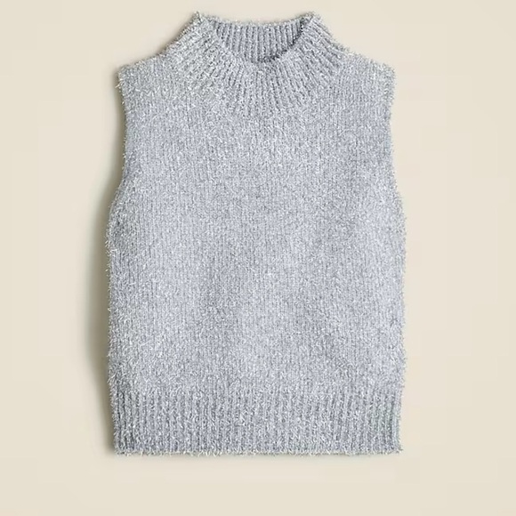 Jcrew Textured metallic sweater shell - Picture 1 of 11